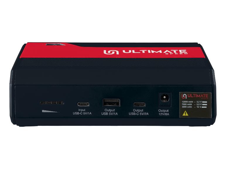 ULTIMATE SPEED® Mobile Autostarthilfe »UMAP 12000 C4«, mit Powerbank und LED-Taschenlampe