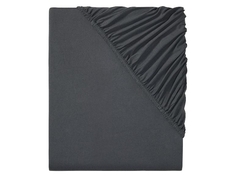 LIVARNO home Jersey-Spannbettlaken, 90-100 x 200 x 25 cm
