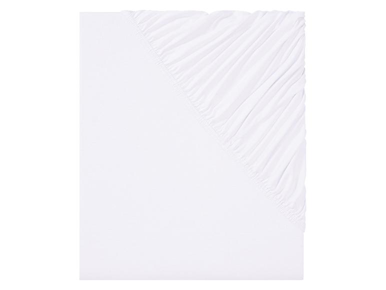 LIVARNO home Jersey-Spannbettlaken, 90-100 x 200 x 25 cm