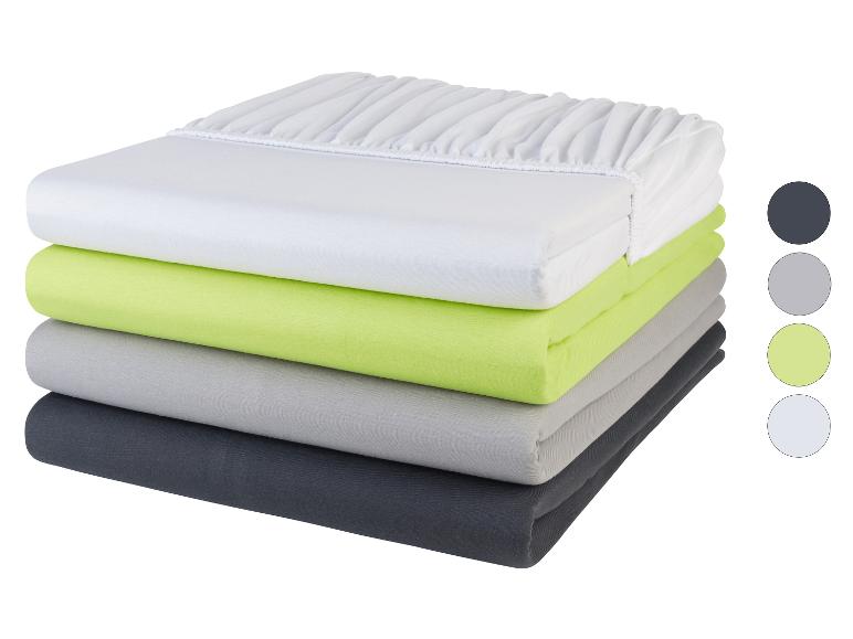 LIVARNO home Jersey-Spannbettlaken, 180-200 x 200