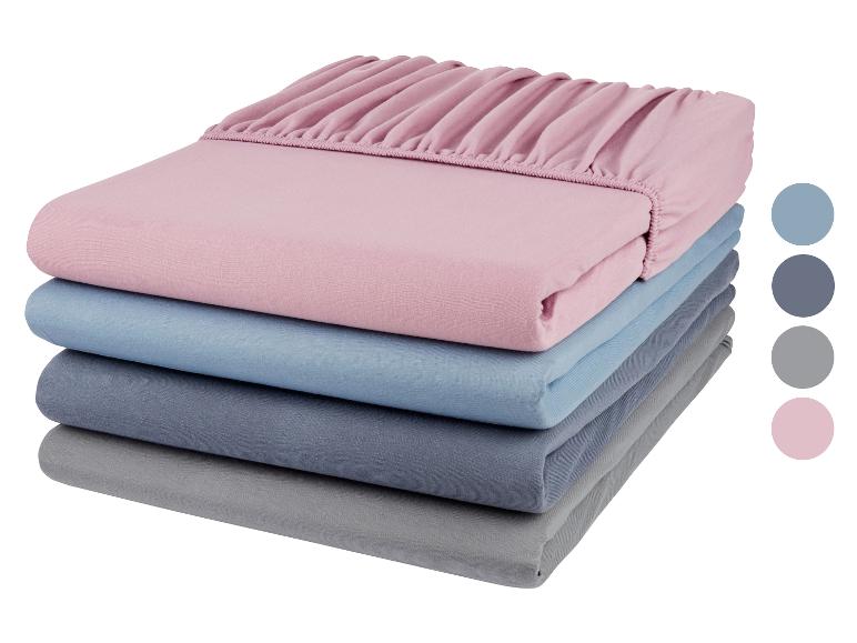 LIVARNO home Jersey-Spannbettlaken, 140-160 x 200 cm