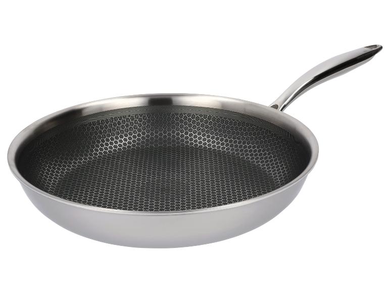 SILVERCREST® Premium-Edelstahlpfanne, sehr kratz- und abriebfest, Ø 28 cm