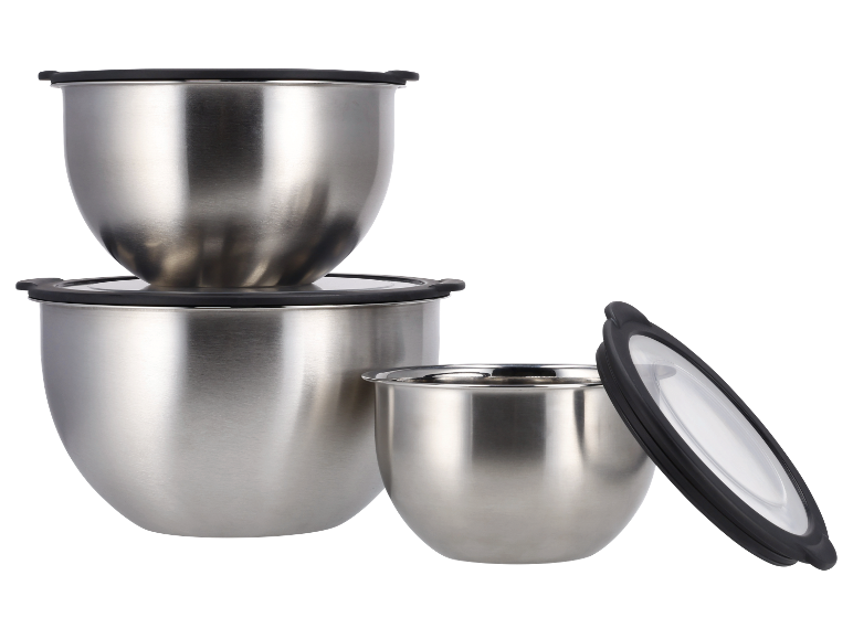 SILVERCREST® Edelstahl Schüssel, mit Literskala