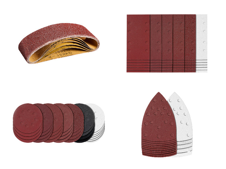PARKSIDE® Schleifpapier-Set für Bandschleifer / -Schwingschleifer / -Exzenterschleifer / -Multischleifer