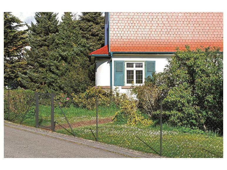ALBERTS Set Maschendrahtzaun zum Einbetonieren 25m, anthrazit