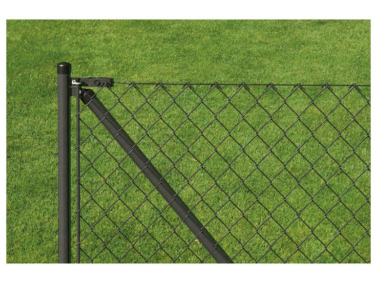 ALBERTS Set Maschendrahtzaun mit Einschlagbodenhülse 25m, anthrazit