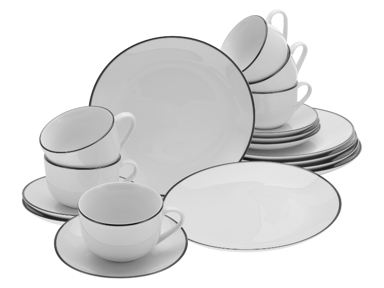 Creatable Geschirrset »Luna Black Line«