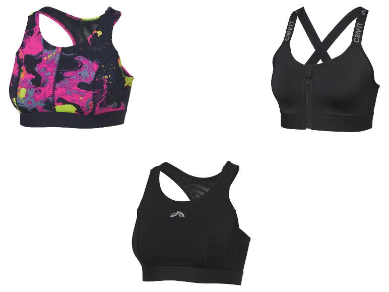 CRIVIT Damen Sport Bustier, mit Mesh-Einsätzen