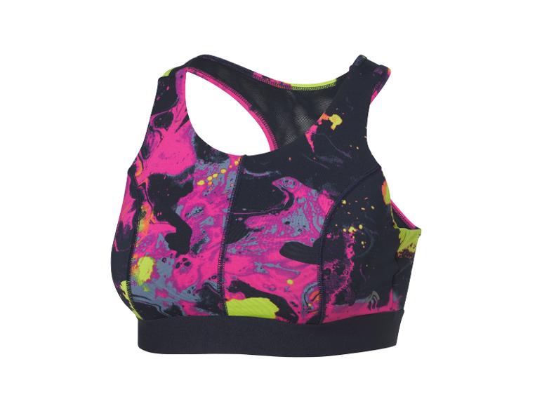 CRIVIT Damen Sport Bustier, mit Mesh-Einsätzen