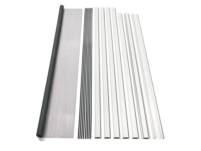 LIVARNO home Alu-Insektenschutztür, 100 x 210 cm, mit Trittschutz, weiß, 2er Set