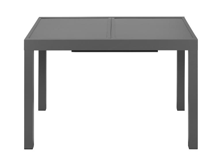 LIVARNO home Alu-Set »Houston«, 9-teilig - Ausziehtisch & 8 Stapelsessel, grau