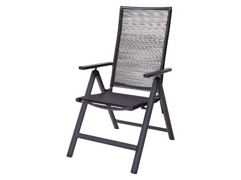 LIVARNO home Alu-Rope-Set »Miami«, 3-teilig - Klapptisch & 2 Hochlehner, anthrazit