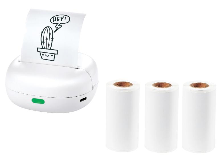 SILVERCREST® Mini Pocket Printer + Refills Photo Paper Sticker
