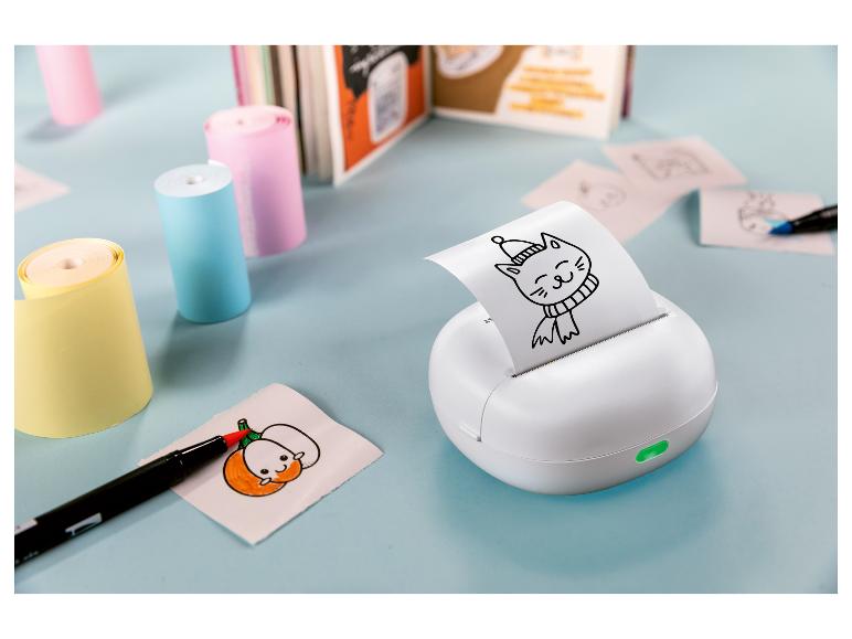 SILVERCREST® Mini Pocket Printer + Refills Photo Paper Sticker
