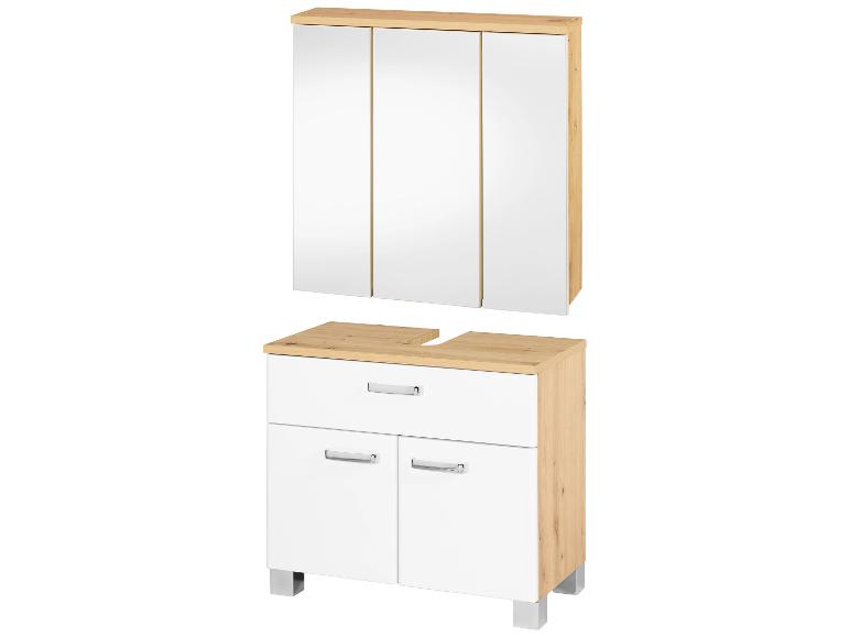LIVARNO home Badmöbel-Set Palermo, Spiegelschrank + Waschbeckenunterschrank