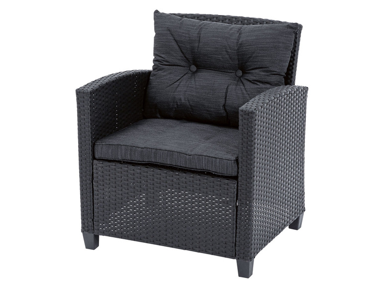 LIVARNO home Lounge-Set, 4-teilig, mit Kissen, anthrazit
