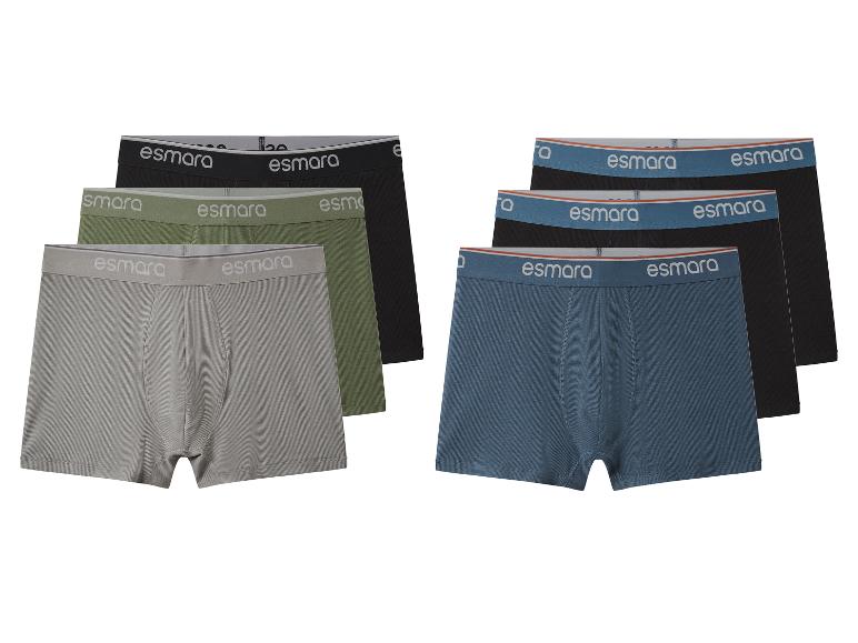 ESMARA MEN Herren Gerippte Boxer, 3 Stück