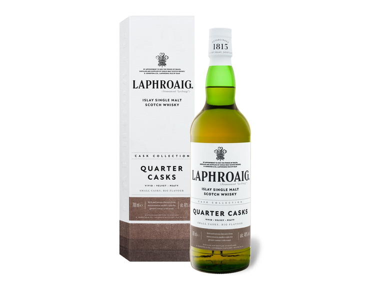 LAPHROAIG Quarter Cask Islay Single Malt Scotch Whisky mit Geschenkbox 48% Vol