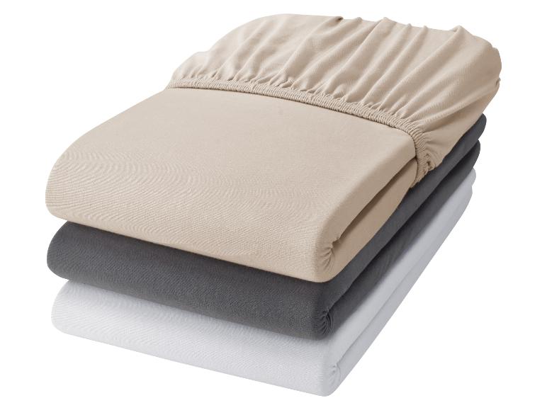 LIVARNO® Spannbettlaken Jersey, 140-160 x 200 cm