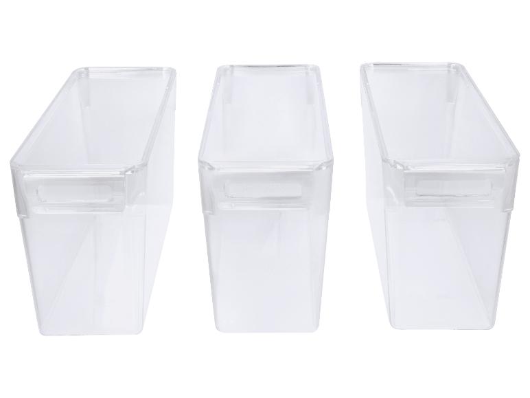 SILVERCREST® Kühlschrank-Organizer mit Deckel, 3er Set, 3,4 L