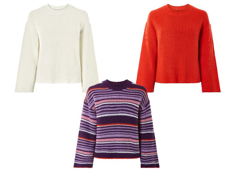 ESMARA® Damen Strickpullover, mit Seitenschlitzen