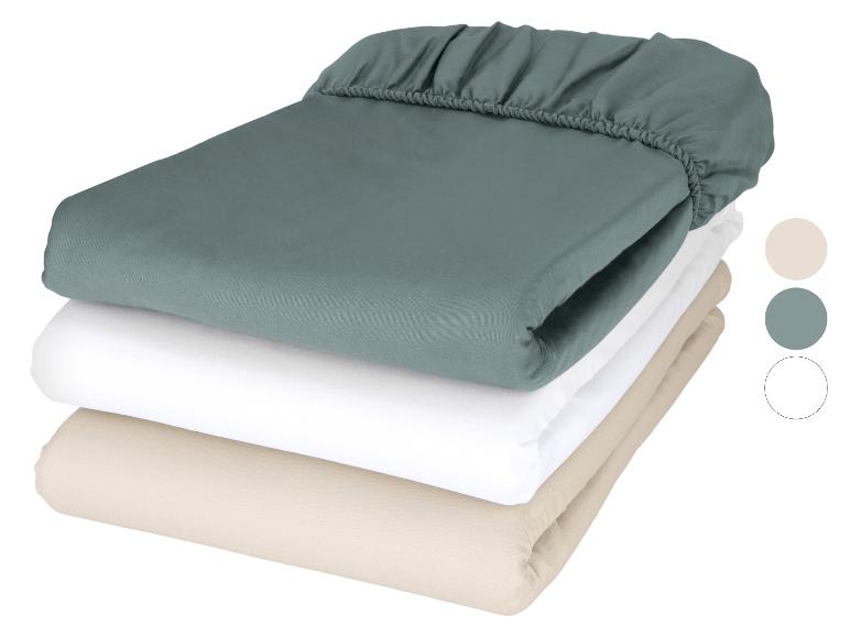 LIVARNO® Satin-Spannbettlaken, 90-100 x 200 cm