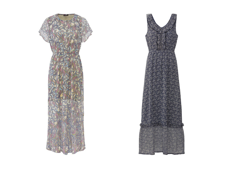 ESMARA® Damen Maxikleid, mit klassischem Paisley-Muster