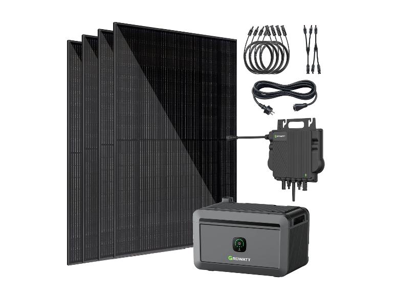 VALE Balkonkraftwerk GROWATT, 1.720 W / 800 W - 2.048 Wh Balkonkraftwerk
