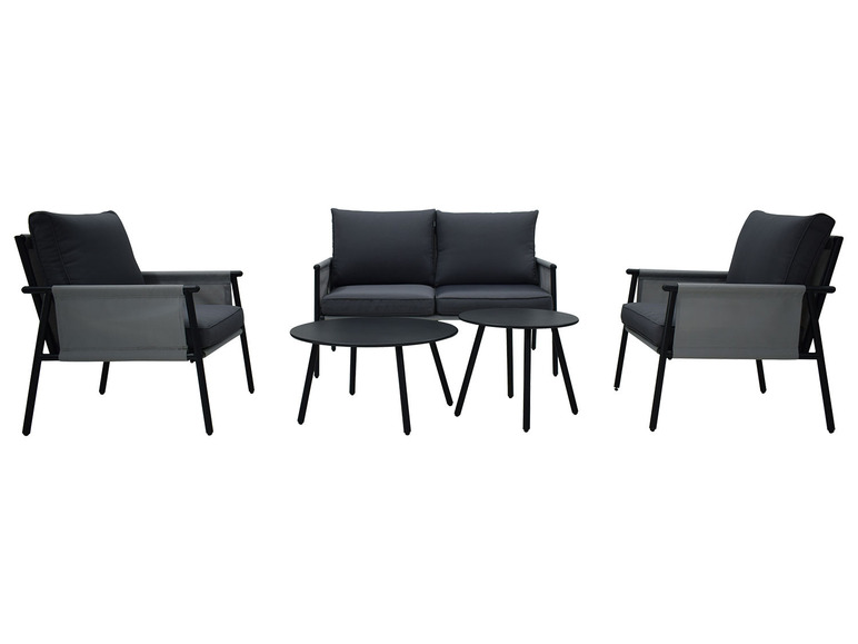 QUADRATO OUTDOOR Loungeset »Textilen«, 5-teilig, aus witterungsbeständigen Material