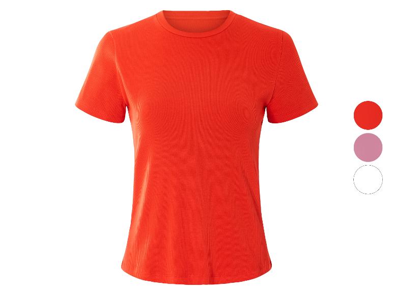ESMARA® Damen T-Shirt, in modischer Ripp-Qualität