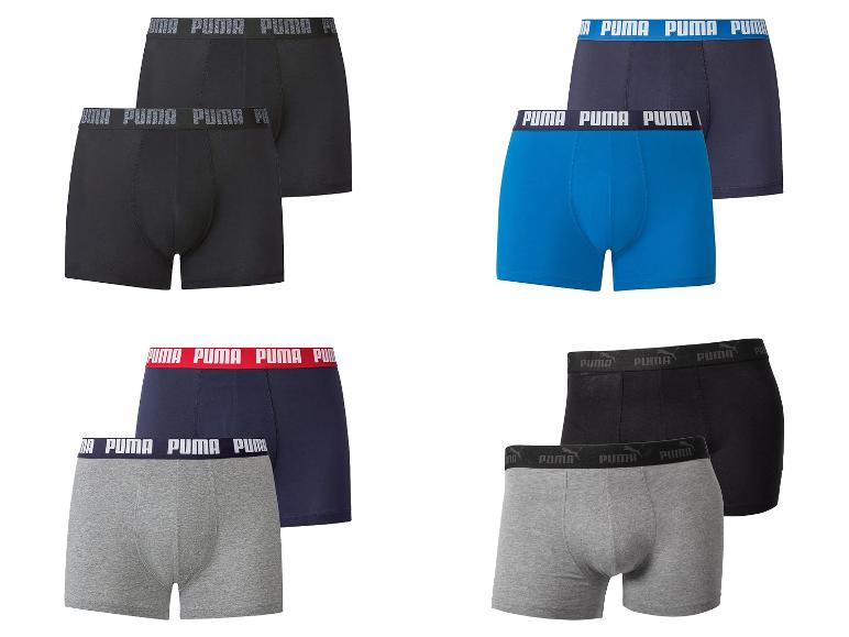 PUMA Herren Boxershort, 2 Stück, Slim Fit, mit umlaufenden Logo