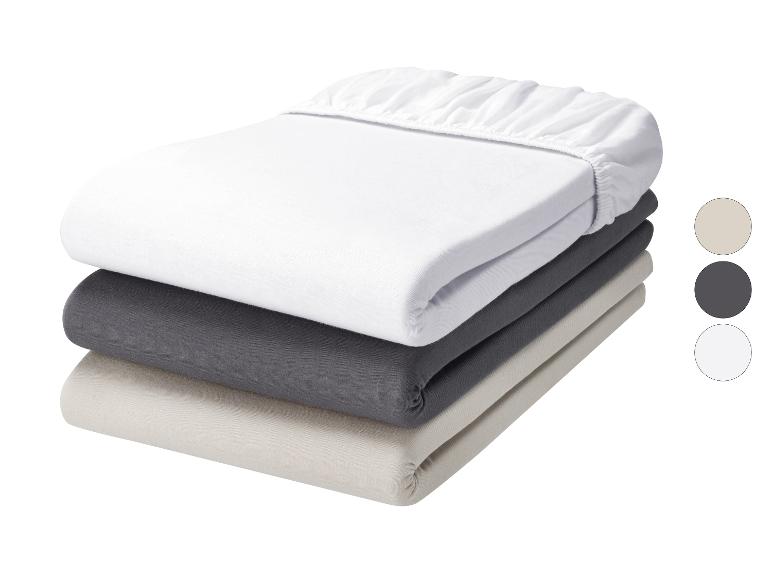 LIVARNO® Jersey-Spannbettlaken, 140-160 x 200 cm