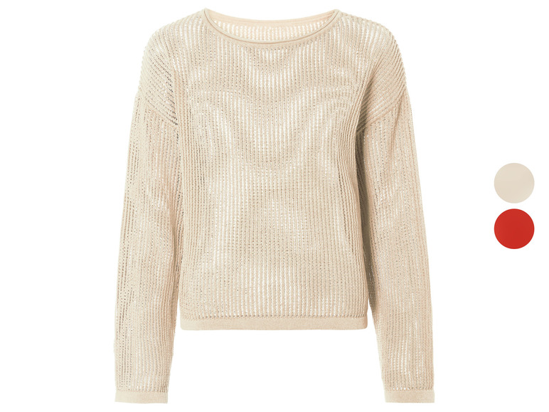 ESMARA® Damen Pullover mit Lochstrick