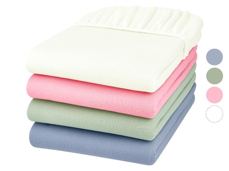 LIVARNO® Jersey-Spannbettlaken, 90-100 x 200 cm
