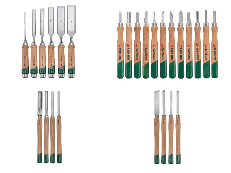 PARKSIDE® Stechbeitel- / Holzschnitz- / Drechselmesser-Set