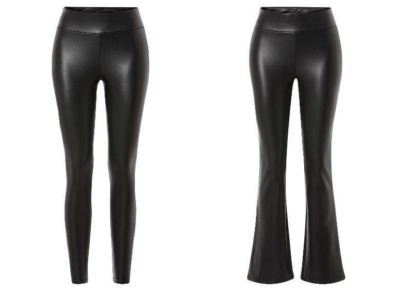 ESMARA® Damen Leggings / Schlaghose, in Lederoptik