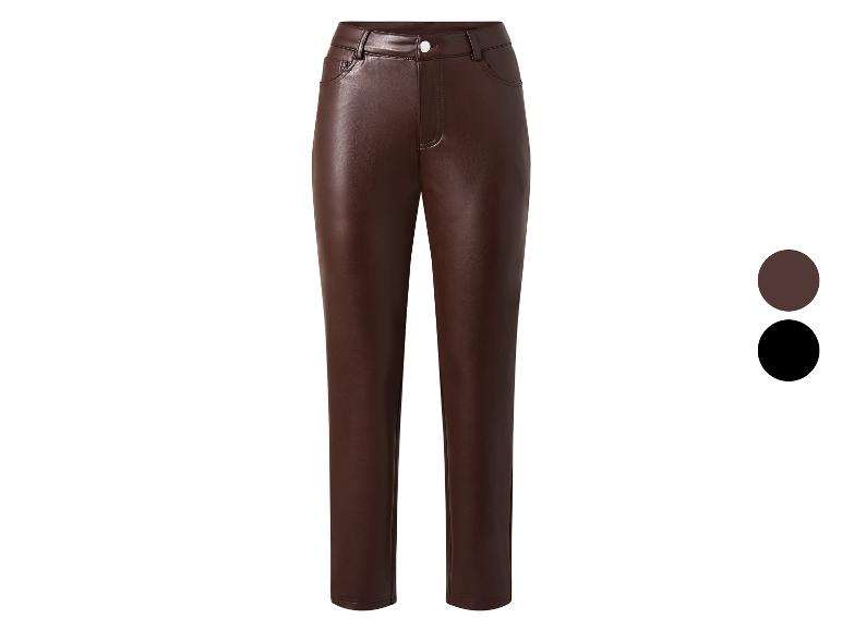 ESMARA® Damen Hose, in Lederoptik