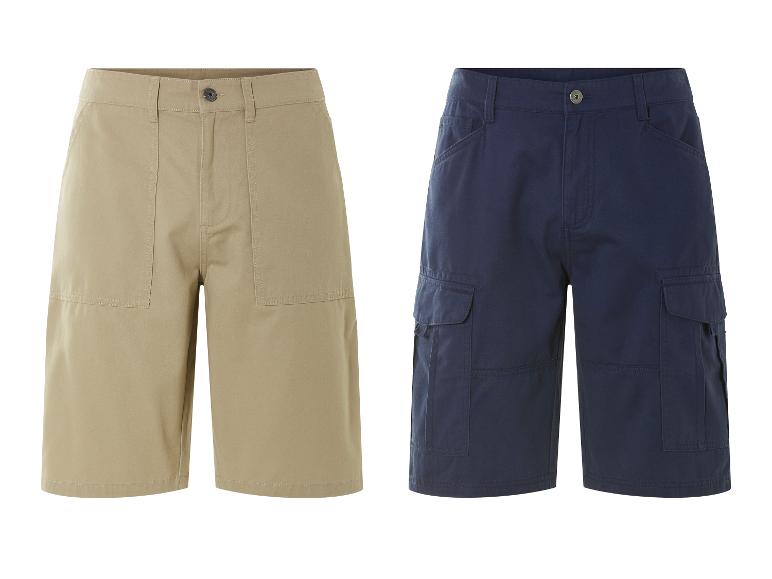 LIVERGY® Herren Bermudas / Cargo-Bermudas aus reiner Baumwolle