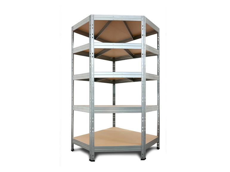 AR SHELVING Schwerlast Eckregal RIVET 180x90x45x64,5 cm