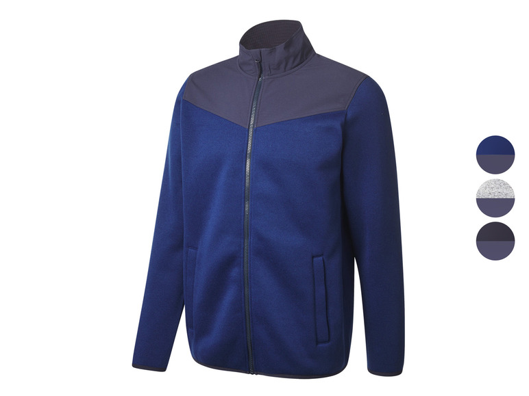 CRIVIT Herren Fleecejacke mit Stehkragen