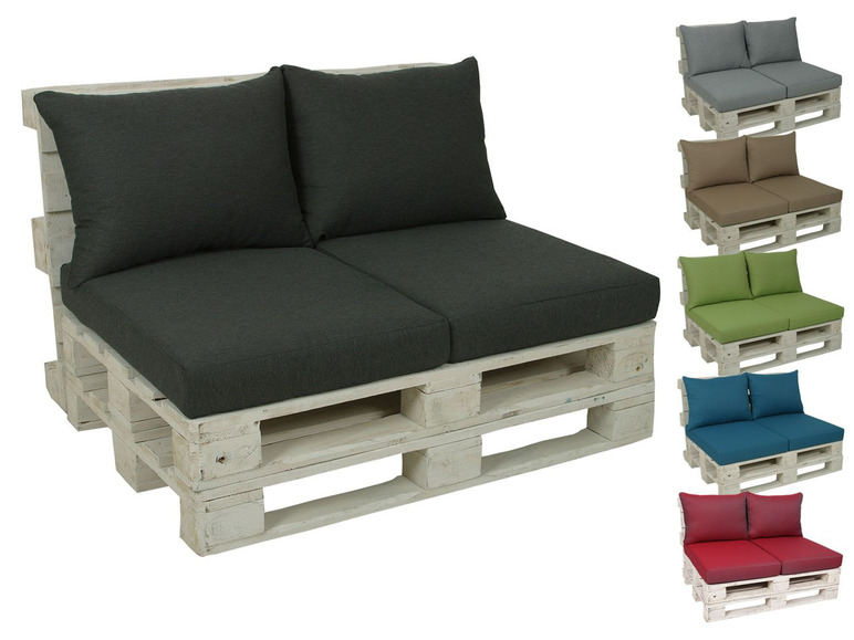 GO-DE TEXTIL GO-DE Palettenkissen, 2 Stück, schmutz- und wasserabweisend