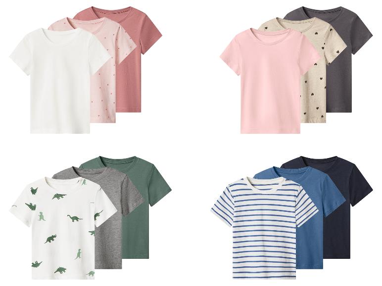 LUPILU® Kleinkinder T-Shirts, 3 Stück, aus reiner Baumwolle