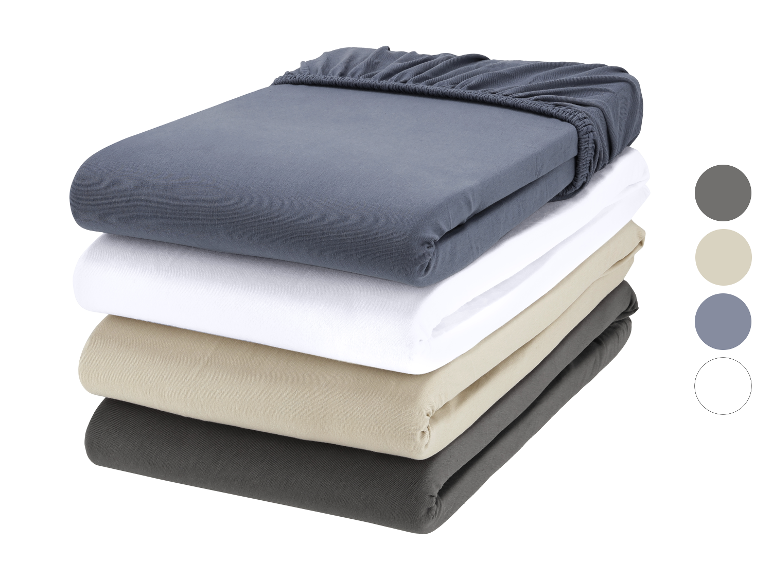LIVARNO HOME Bi-Elastic-Boxspring-Spannbettlaken, 180-200 x 200 cm