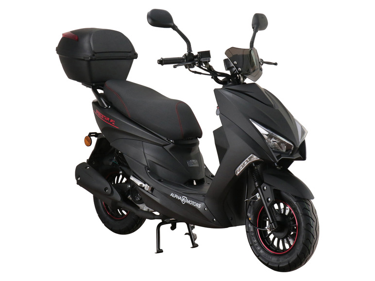 ALPHA MOTORS Mofaroller Speedstar FI 50 ccm EURO 5 mattschwarz inkl. Topcase