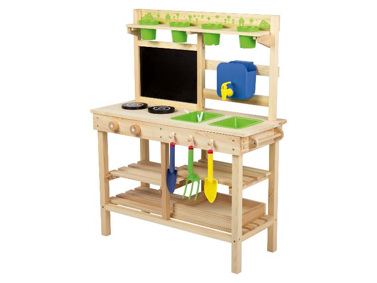 PLAYTIVE Outdoorküche, stabile Konstruktion aus Echtholz