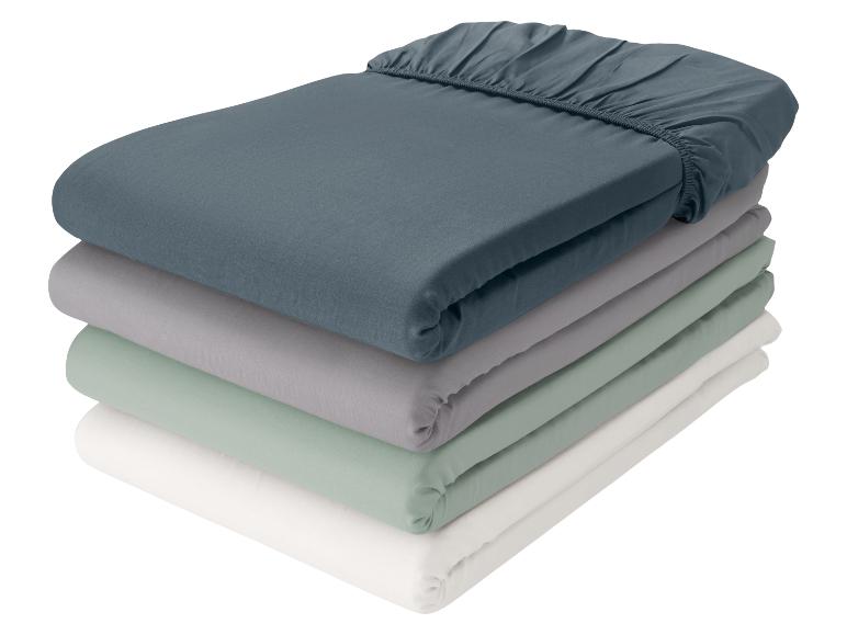 LIVARNO® Luxus Satin Spannbettlaken, 180-200x200x27cm