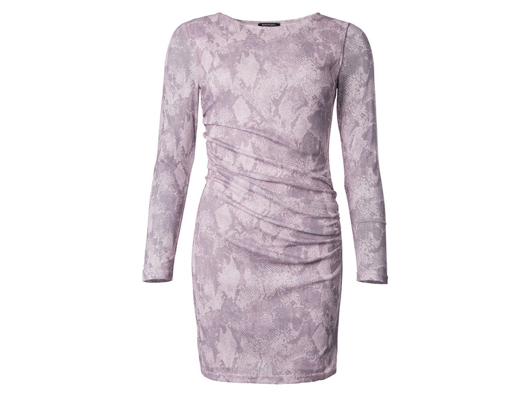 ESMARA® Damen Mesh-Kleid mit modischem Snake-Print, rosa