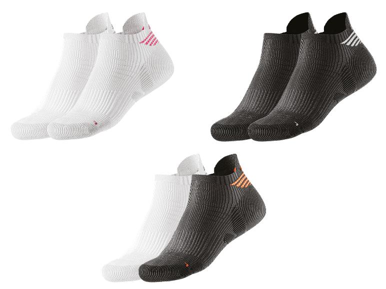 CRIVIT Laufsocken, 2 Paar, mit Fersen- und Zehenpolster