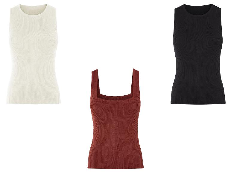 ESMARA® Damen Top, in modischer Ripp-Qualität