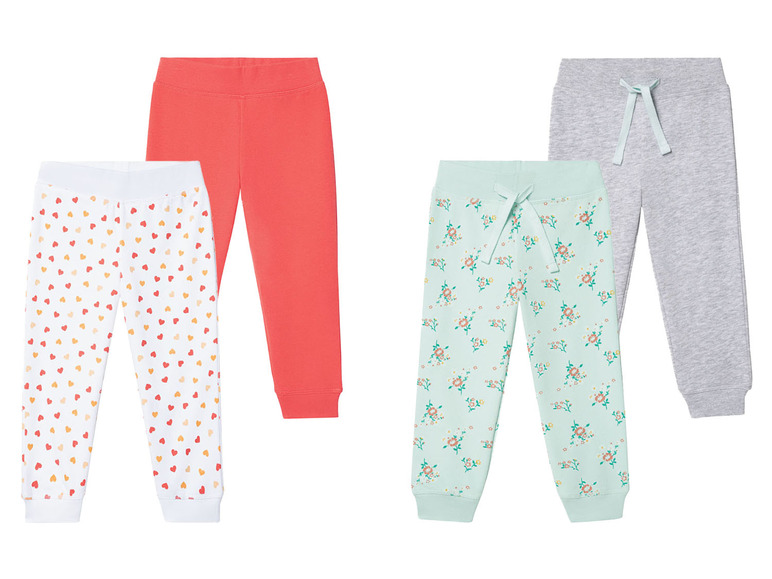 LUPILU® Kleinkinder Sweathose, 2 Stück, mit hohem Baumwollanteil
